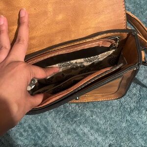 Leather cross body